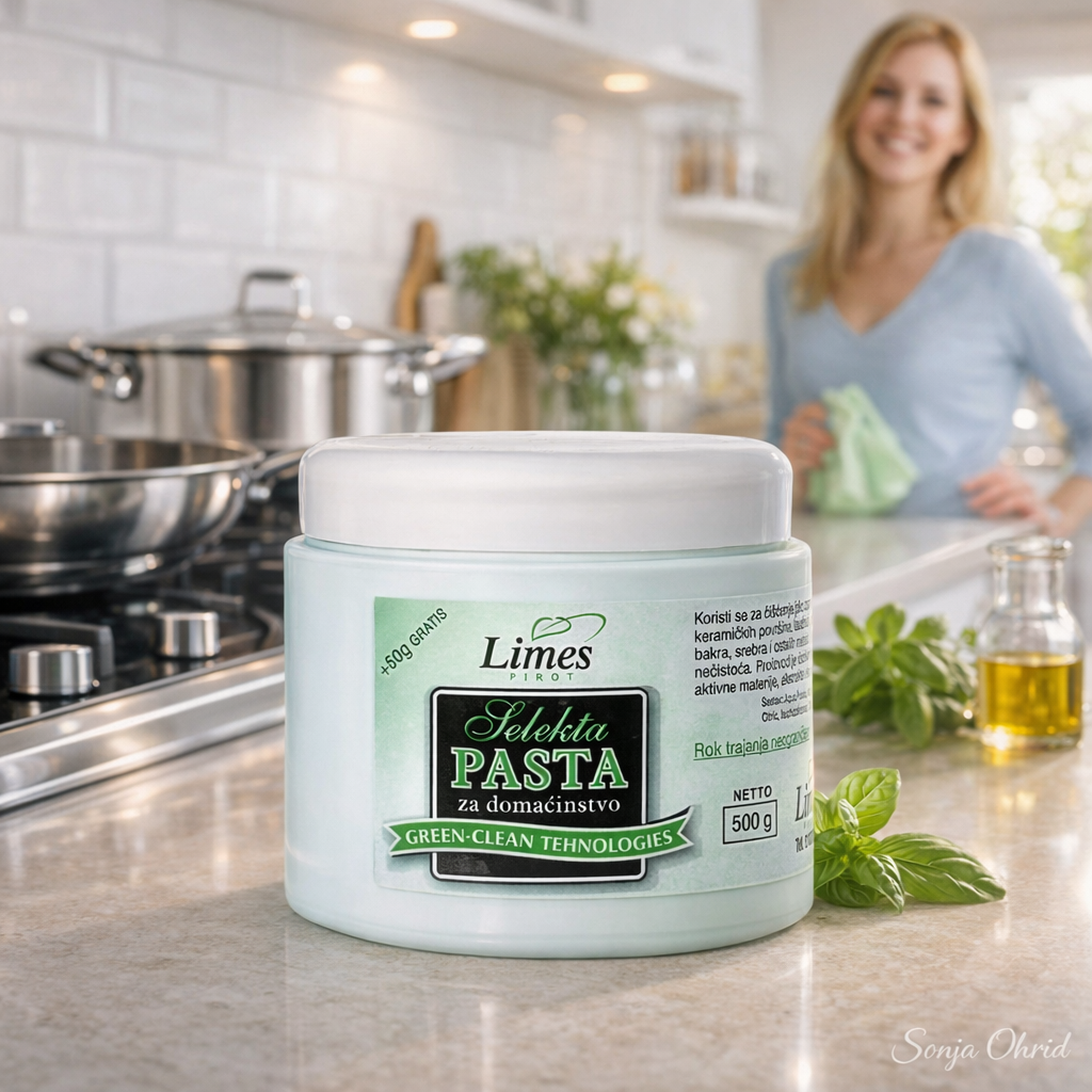 Пакување Limes Selekta Pasta за домаќинство 500g на кујнски пулт.